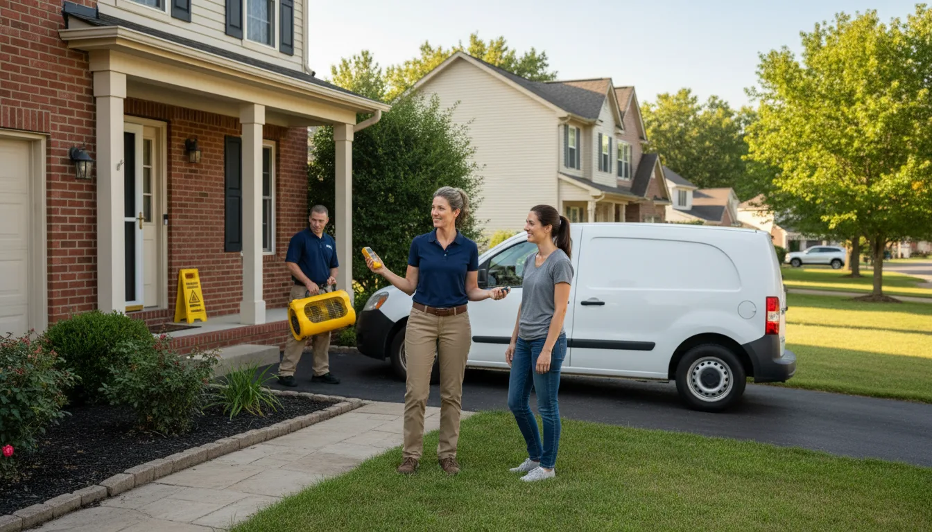 Residential water damage restoration in Dubach, LA